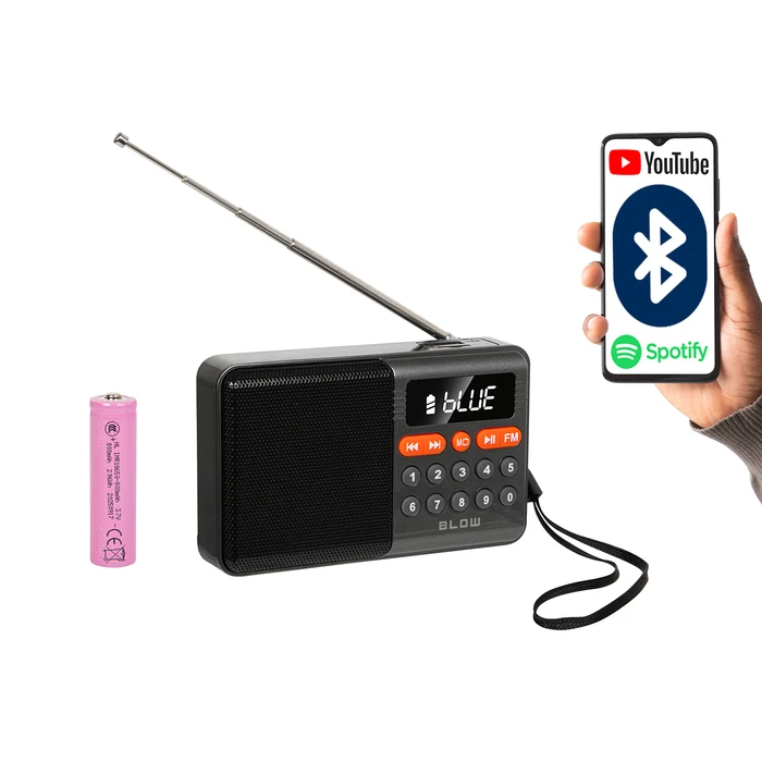Portable analog AM/FM Bluetooth radio BLOW RA18 mini