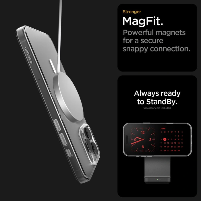 Spigen Thin Fit Mag MagSafe Apple iPhone 16 Pro Max Clear/white