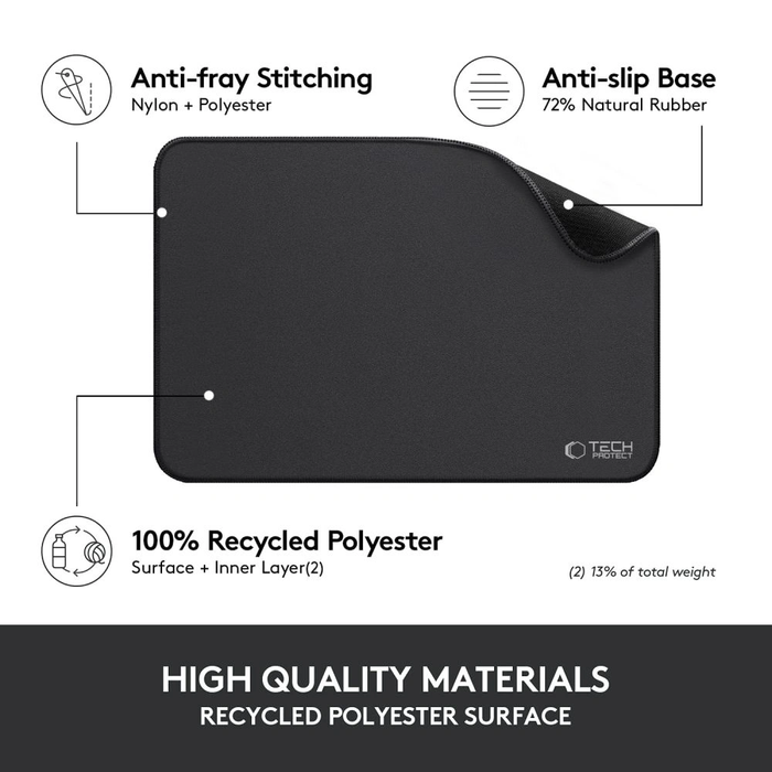 Tech-Protect A100 Mouse Pad 35x25cm Black