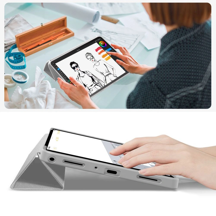 Etui Tech-Protect SmartCase for Samsung Galaxy Tab A9+ / A11+ Plus 11.0 X210 / X215 / X216 / X230 / X235 / X236 Grey