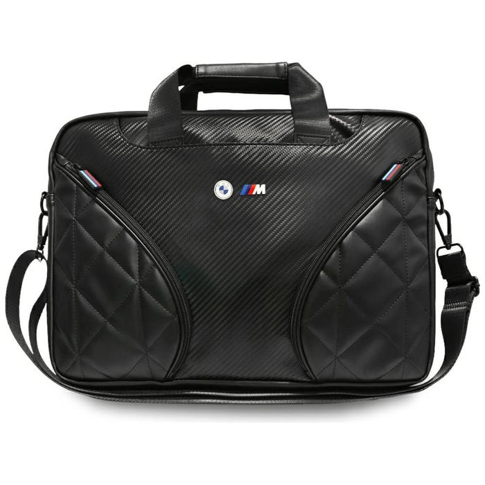 BMW Carbon Pockets&Metal Logo Bag 16" black
