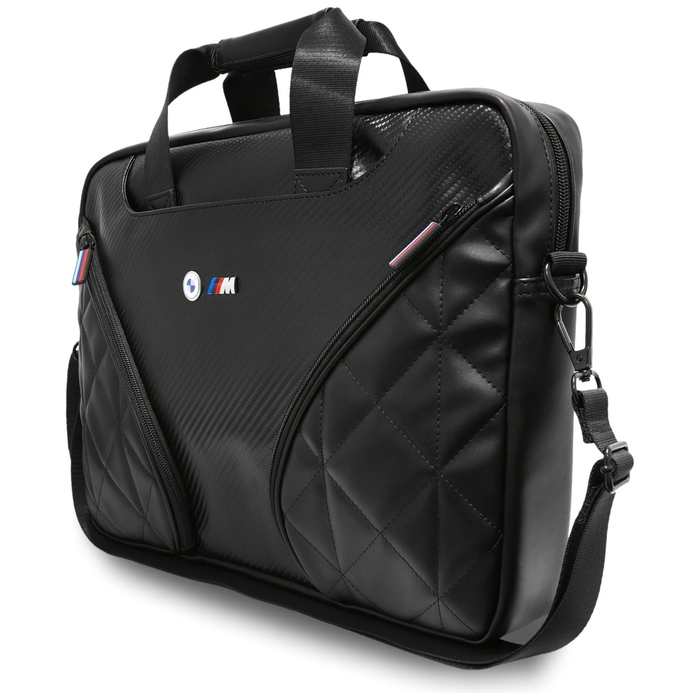 BMW Carbon Pockets&Metal Logo Bag 16" black
