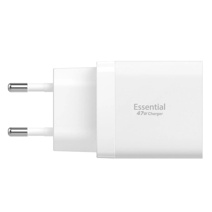 Spigen Essential EE472EU 2xUSB-C Network Charger 47W White