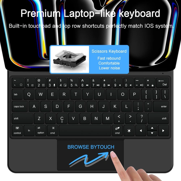 Tech-Protect SmartCase Magnetic + Keyboard Apple iPad Pro 13” 2024/2025 Black