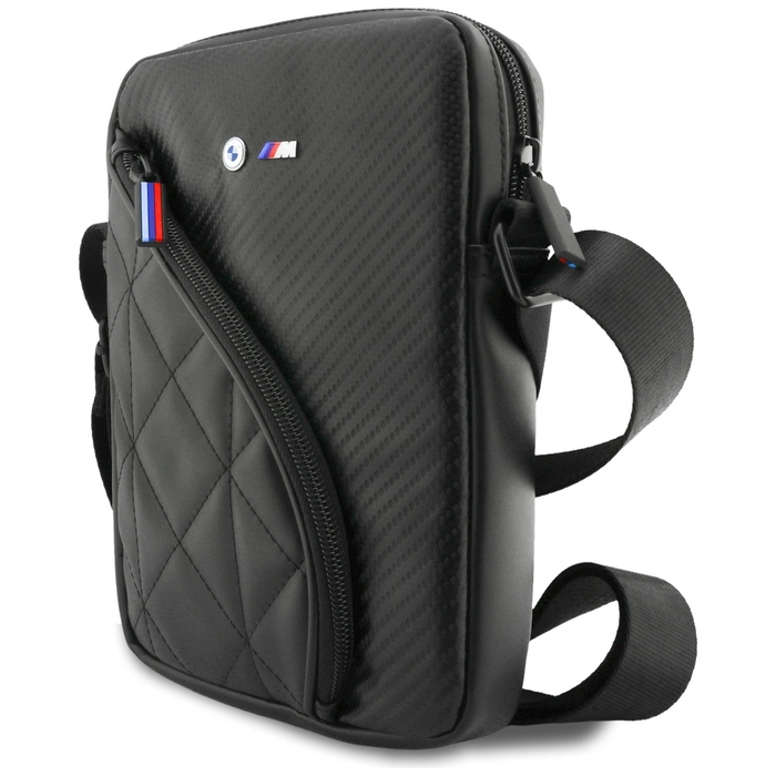BMW Carbon Pockets&Metal Logo Bag 8" black