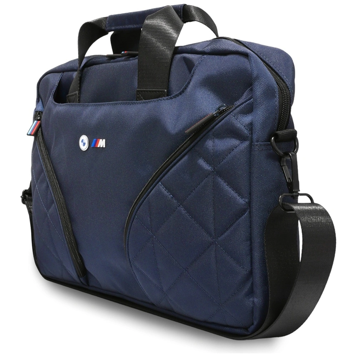 BMW Nylom Pockets&Metal Logo Bag 16" navy blue