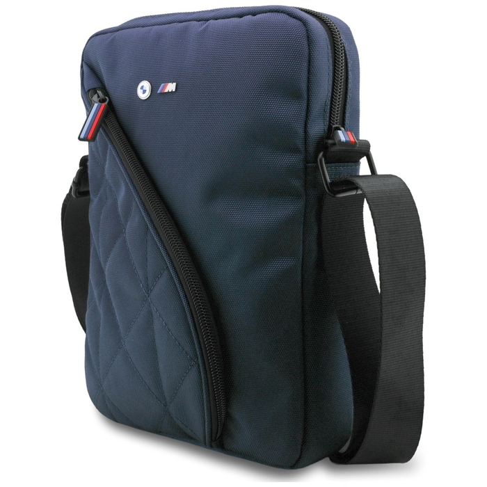 BMW Nylon Pockets&Metal Logo Bag 10" navy blue