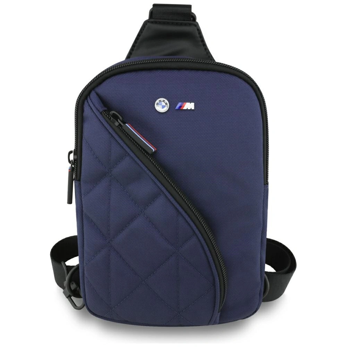 BMW Nylon Pocket&Metal Logo Crossbody Phone bag navy blue