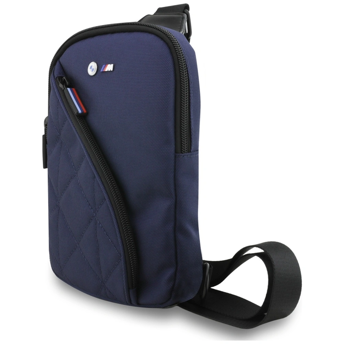 BMW Nylon Pocket&Metal Logo Crossbody Phone bag navy blue