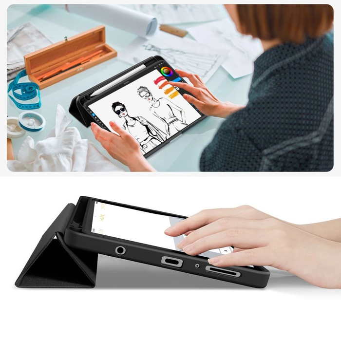 Tech-Protect SmartCase Pen Canvas Samsung Galaxy Tab A9+ / A11+ Plus 11.0 X210 / X215 / X216 / X230 / X235 / X236 Obsidian Black