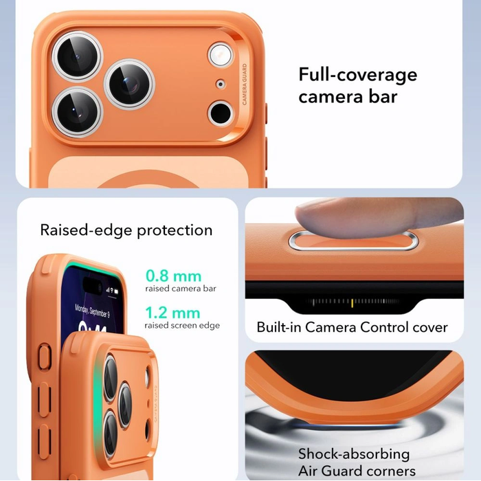 ESR Classic Hybrid MagSafe Apple iPhone 17 Pro Max Frosted Orange