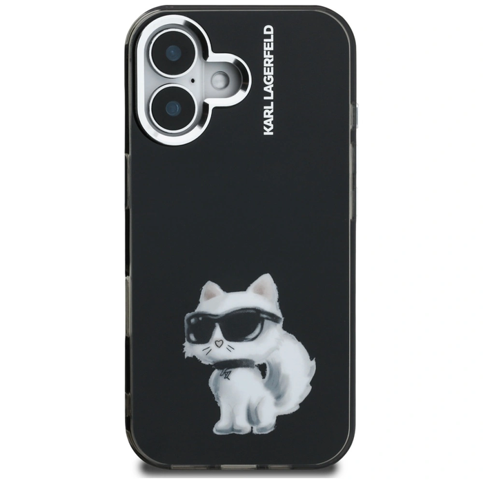 Karl Lagerfeld IML Aquarelle Choupette & Logo Apple iPhone 16 black