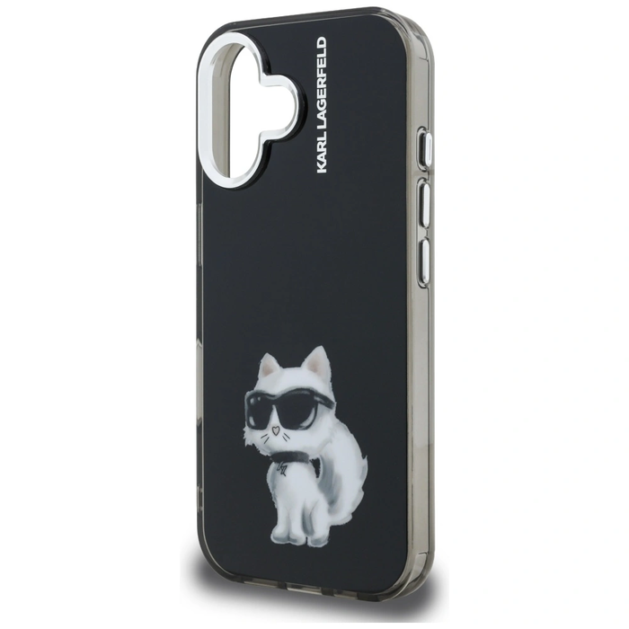 Karl Lagerfeld IML Aquarelle Choupette & Logo Apple iPhone 16 black