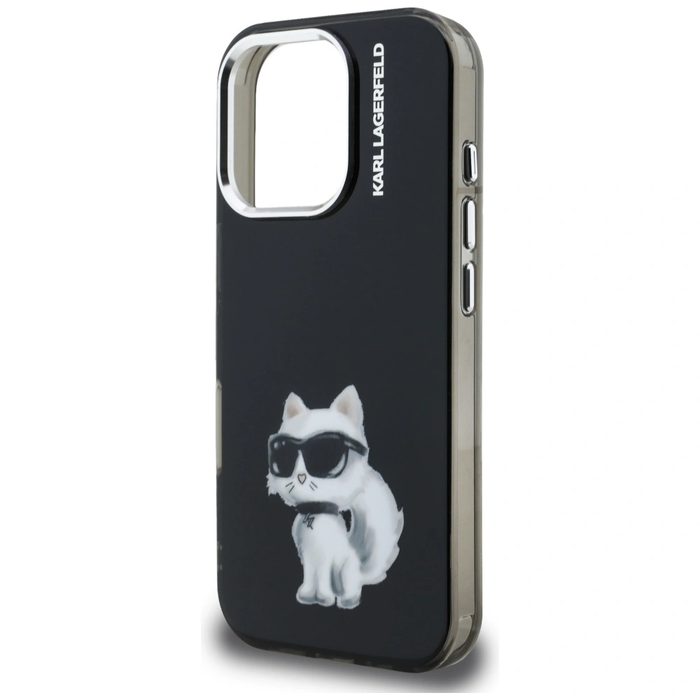Karl Lagerfeld IML Aquarelle Choupette & Logo Apple iPhone 16 Pro black