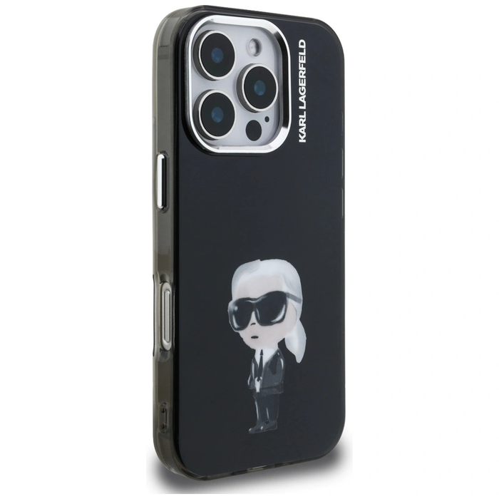 Karl Lagerfeld IML Aquarelle Karl & Logo MagSafe Apple iPhone 16 Pro black