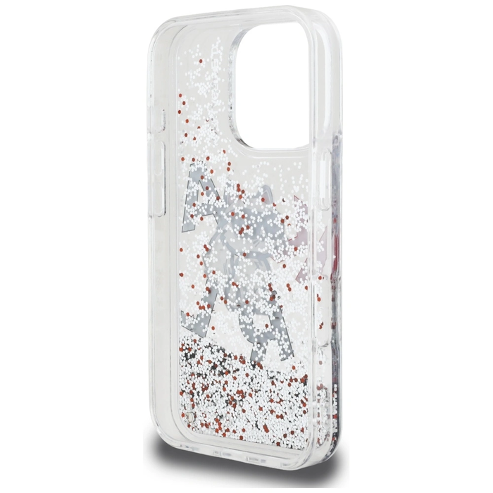 Karl Lagerfeld Liquid Glitter Choupette Logo Apple iPhone 16 Pro clear