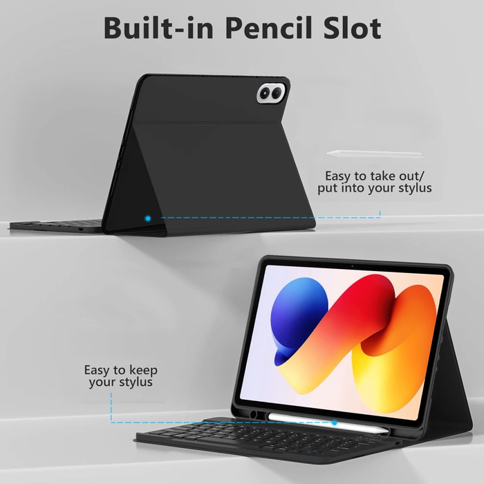 Tech-Protect SmartCase Pen + Keyboard Xiaomi Poco Pad M1 / Redmi Pad 2 Pro 12.1 Black