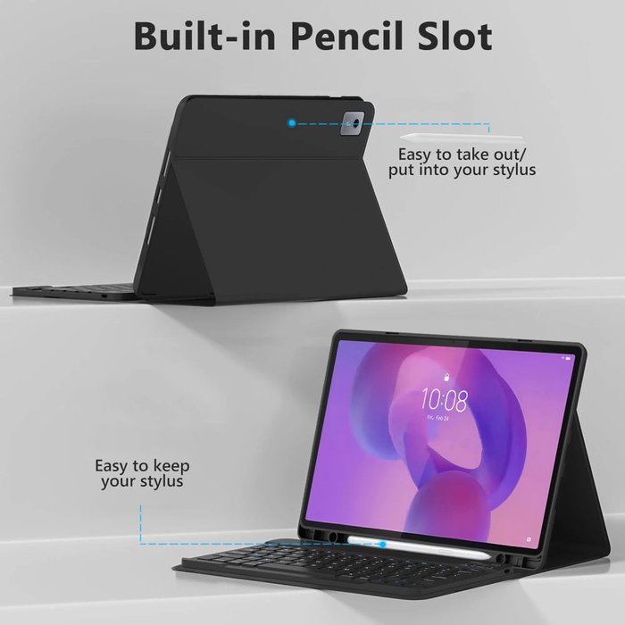 Tech-Protect SmartCase Pen + Keyboard Lenovo Idea Tab Plus 12.1 TB-361 Black