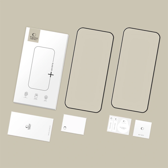 Tech-Protect Glass Fit+ Xiaomi Poco F8 Ultra Black [2 PACK]