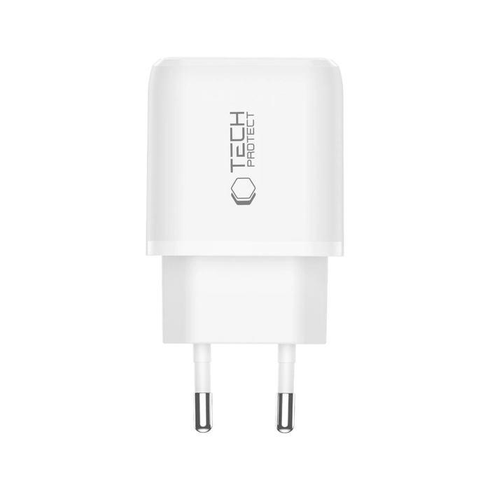Tech-Protect NCA45W-GAN USB-A, USB-C Network Charger PD 45W / QC3.0 White