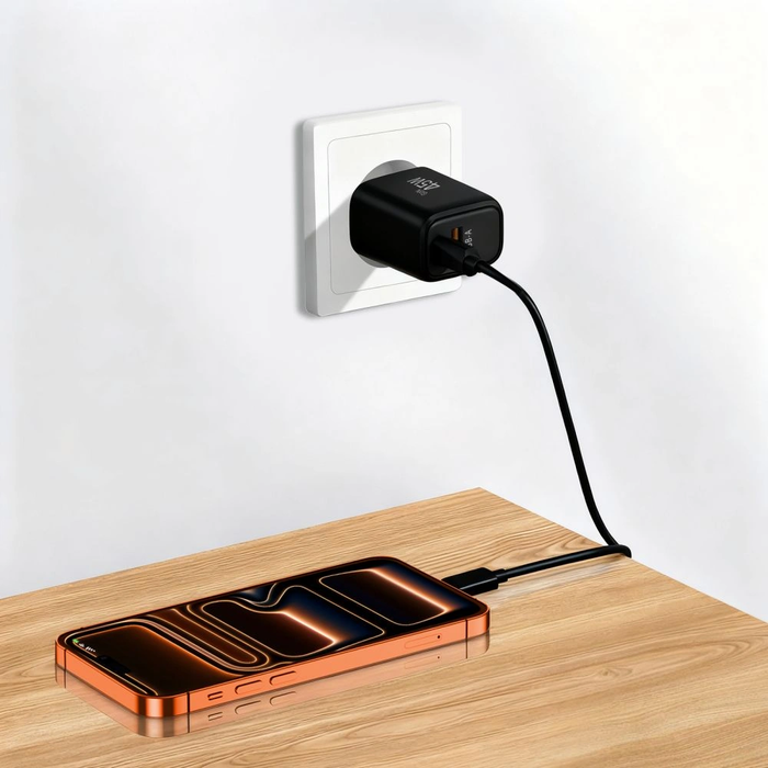 Tech-Protect NCA45W-GAN USB-A, USB-C Network Charger PD 45W / QC3.0 Black