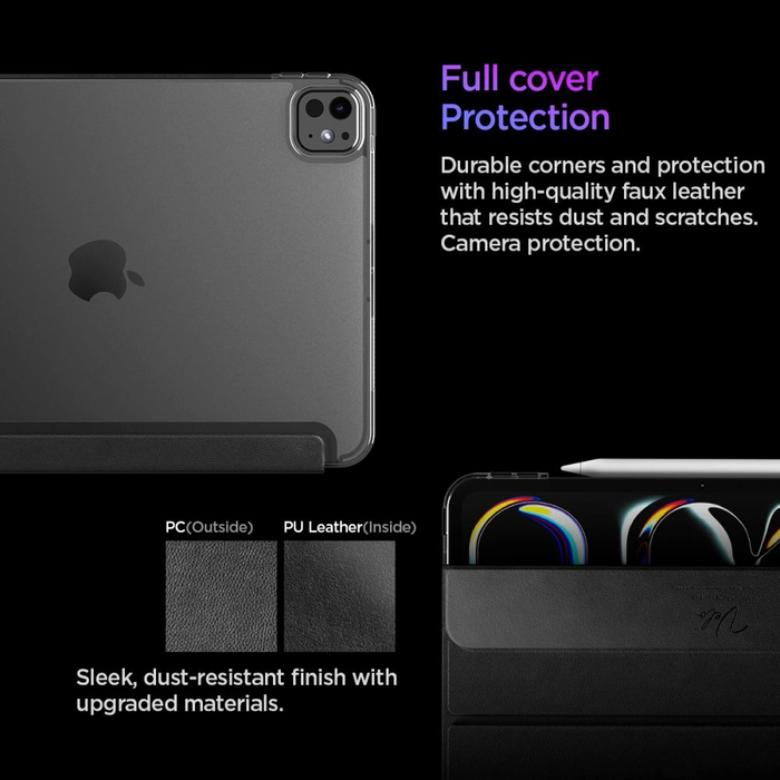 Spigen Liquid Air Folio Apple iPad Pro 11” 2024/2025 Black
