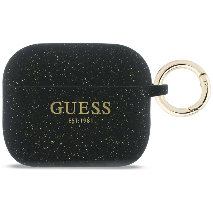 Guess Silicone Glitter Ring Apple AirPods Pro 3 black