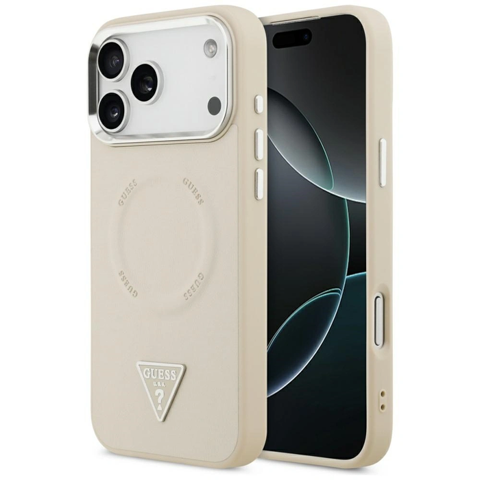 Guess Triangle Logo MagSafe Apple iPhone 17 Pro beige