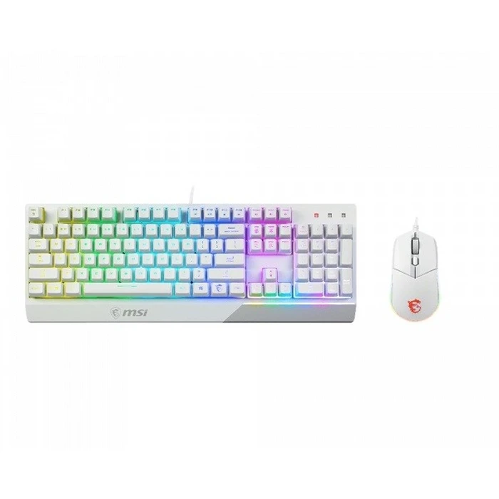Σετ Πληκτρλόγιο και Ποντίκι Ασύρματο Msi Vigor Gk30 Combo White