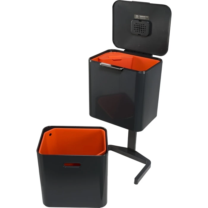 Joseph Joseph Totem Max 60 Recycling Bin Plastic Grey 60 L
