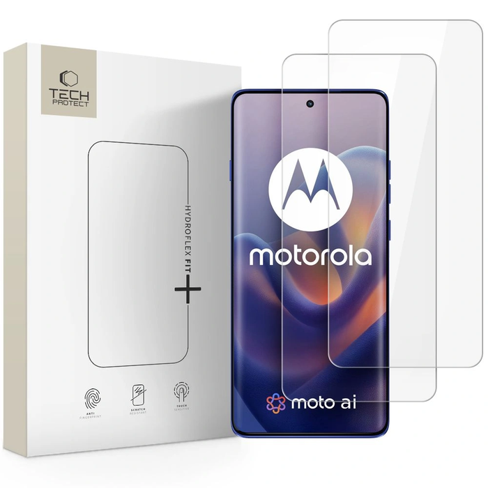 Tech-Protect Hydroflex Fit+ Motorola Edge 60 / 60 Pro / 60 Fusion Clear [2 PACK]