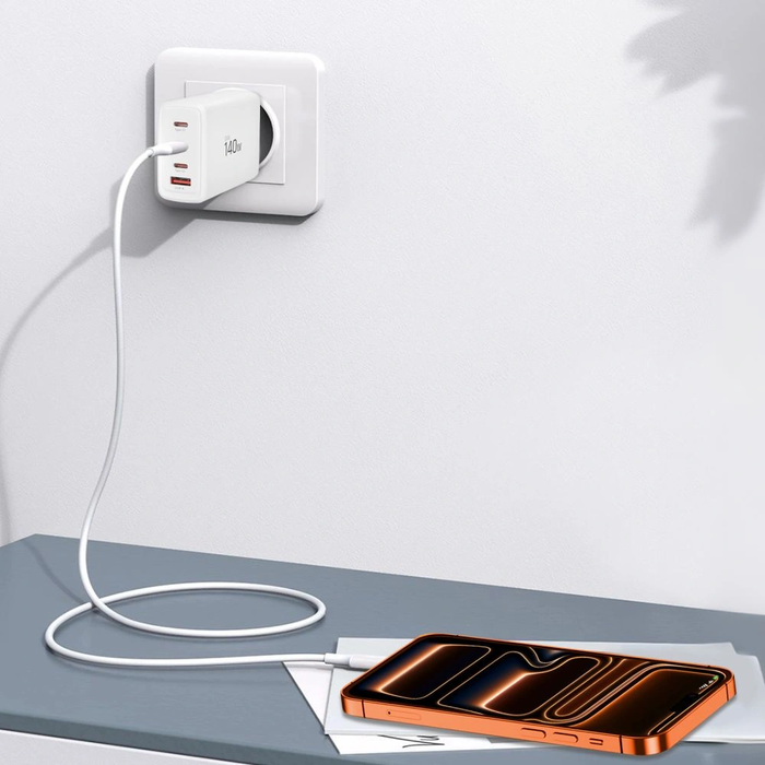 Tech-Protect NC140W-GAN 4-port Network Charger PD 140W / QC3.0 White