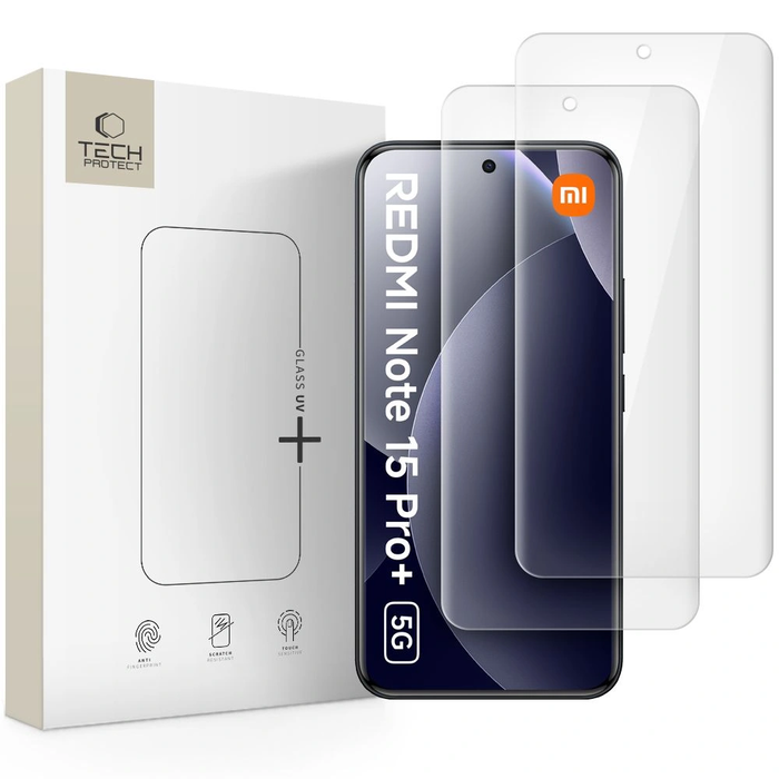 Tech-Protect Glass Uv+ Xiaomi Redmi Note 15 Pro+ Plus 5G / POCO M8 Pro Clear [2 PACK]