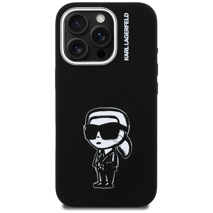 Karl Lagerfeld Silicone Karl Sketch MagSafe Apple iPhone 16 Pro Max black