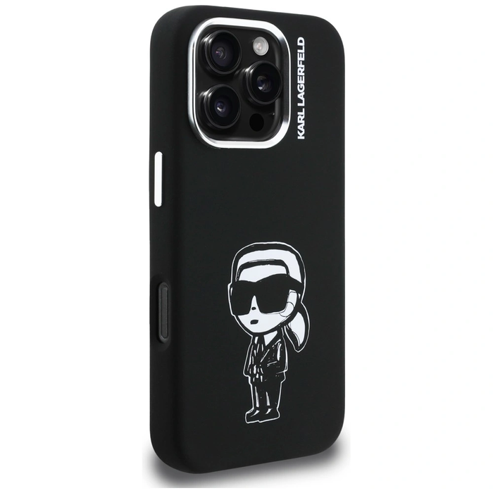 Karl Lagerfeld Silicone Karl Sketch MagSafe Apple iPhone 16 Pro Max black