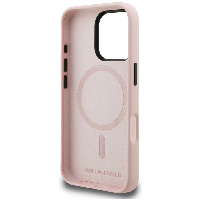 Karl Lagerfeld Silicone Karl Sketch MagSafe Apple iPhone 16 Pro pink