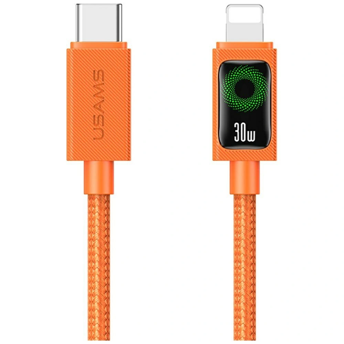 USAMS SJ774 PD 30W USB-C / Lightning Cable 1.2m orange