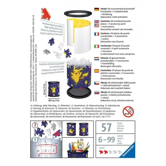 Παζλ 57 Κομμάτια 3d Pikachu Toolbox
