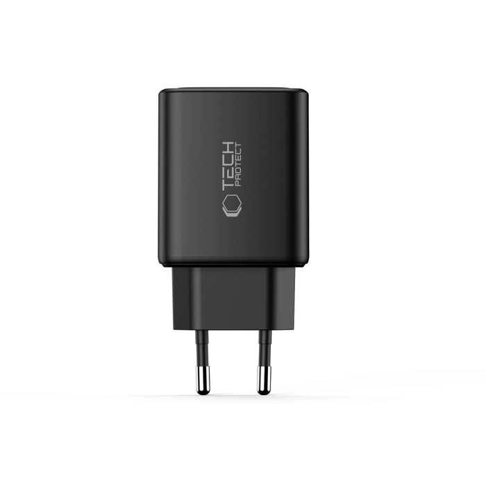 Wall charger Tech-Protect NCA65W-GAN USB-A, 2xUSB-C Network Charger PD 65W / QC3.0 Black