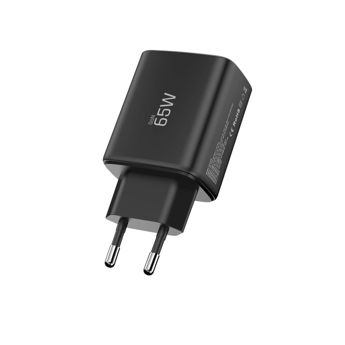 Wall charger Tech-Protect NCA65W-GAN USB-A, 2xUSB-C Network Charger PD 65W / QC3.0 Black