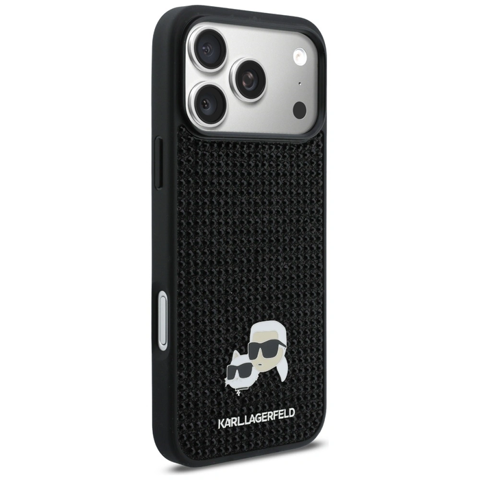 Karl Lagerfeld Rhinestones Karl&Choupette Pin Apple iPhone 17 Pro Max black