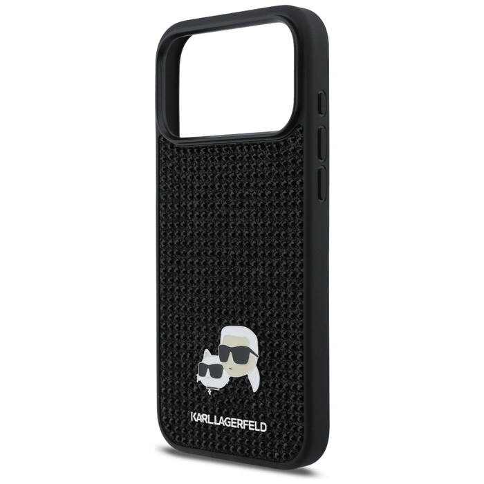 Karl Lagerfeld Rhinestones Karl&Choupette Pin Apple iPhone 17 Pro Max black