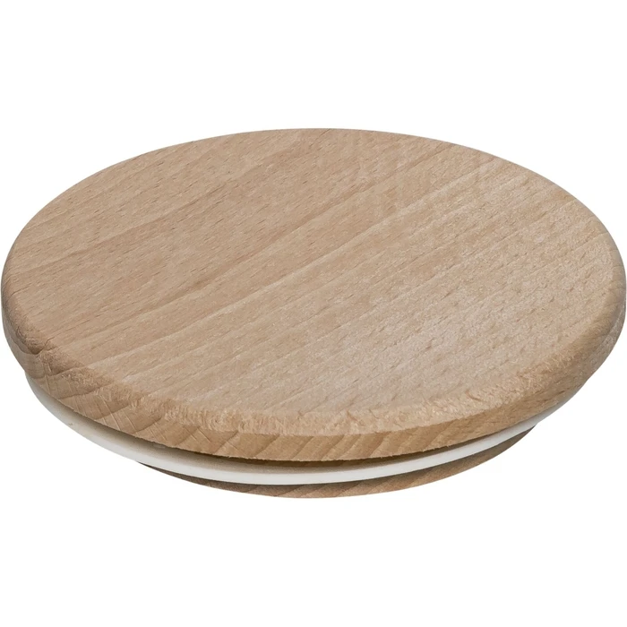 Weck Glass Jar with Wooden Lid 8x8x8 cm (Model 121454)