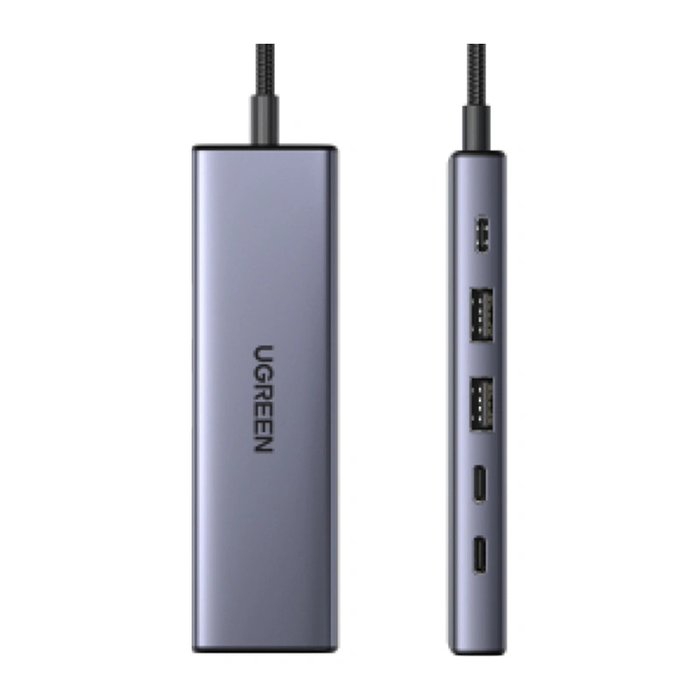 UGREEN Hub / USB-C adapter 6w1 CM511 USB-C to 2x USB DisplayPort 4K 60Hz 2x USB-C PD 100W