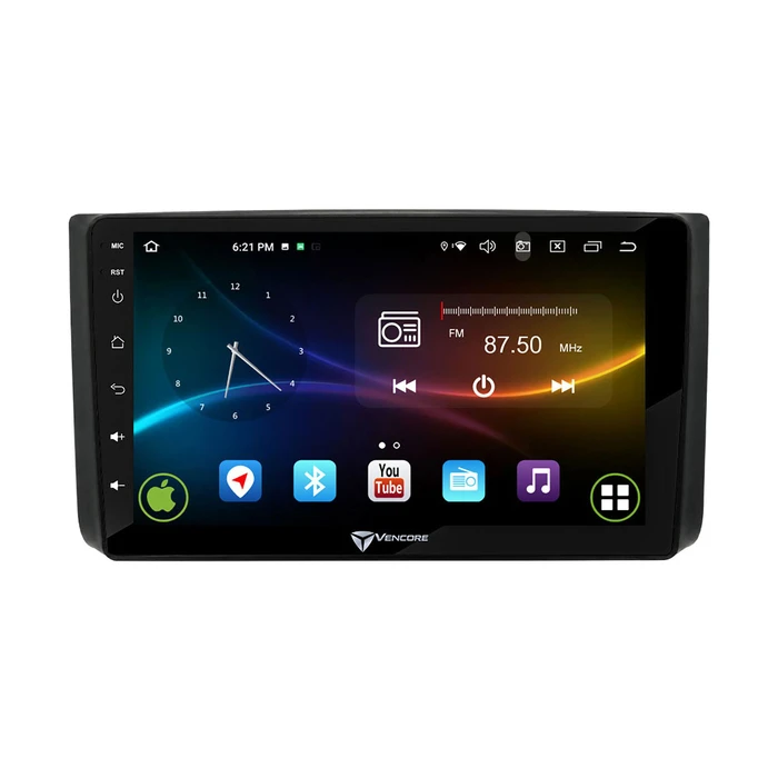 VenCore 3236-10007-0725B - 9" Android 15 Multimedia Head Unit for Chevrolet Aveo 2006-2010, MTK6762, 2GB/32GB, CarPlay & Android Auto, CANbus Box - Black