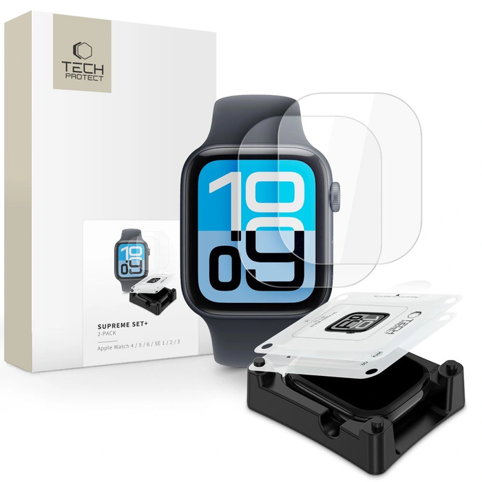 Tech-Protect Supreme Set+ Apple Watch 4 / 5 / 6 / SE 1 / 2 / 3 40mm Clear [2 PACK]