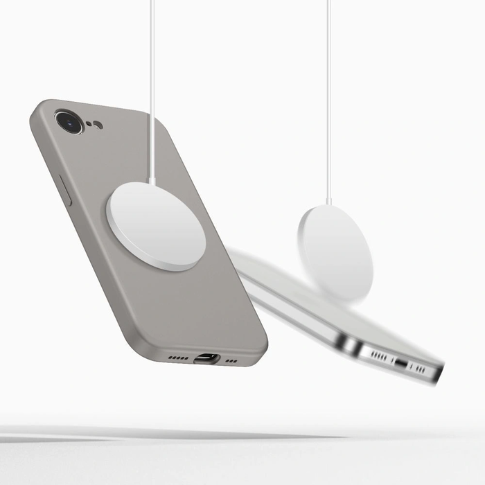 Tech-Protect Silicone MagSafe Apple iPhone 17e / 16e Stone Grey