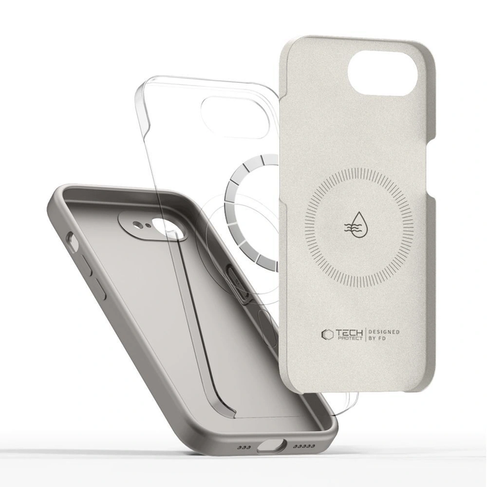 Tech-Protect Silicone MagSafe Apple iPhone 17e / 16e Stone Grey