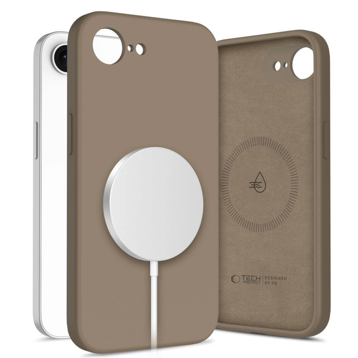 Tech-Protect Silicone MagSafe Apple iPhone 17e / 16e Chocolate Brown