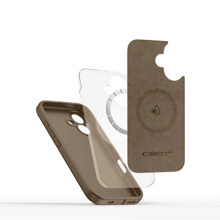 Tech-Protect Silicone MagSafe Apple iPhone 17e / 16e Chocolate Brown